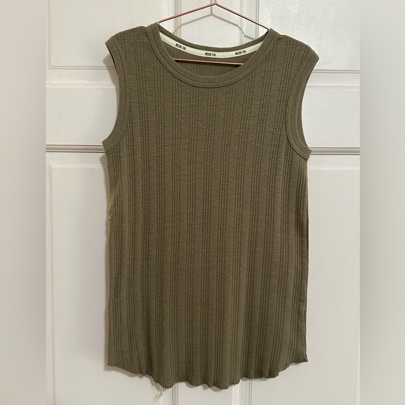 {MOUN TEN} Vintage Rib Tank Top Slub Rib - Kid’s Sz L - Picture 3 of 12